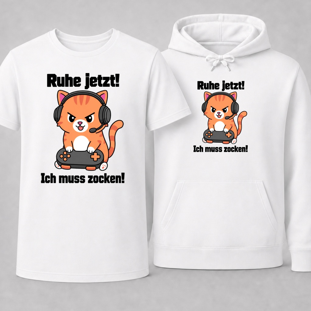 Ruhe jetzt! Ich muss zocken! – Unisex Set