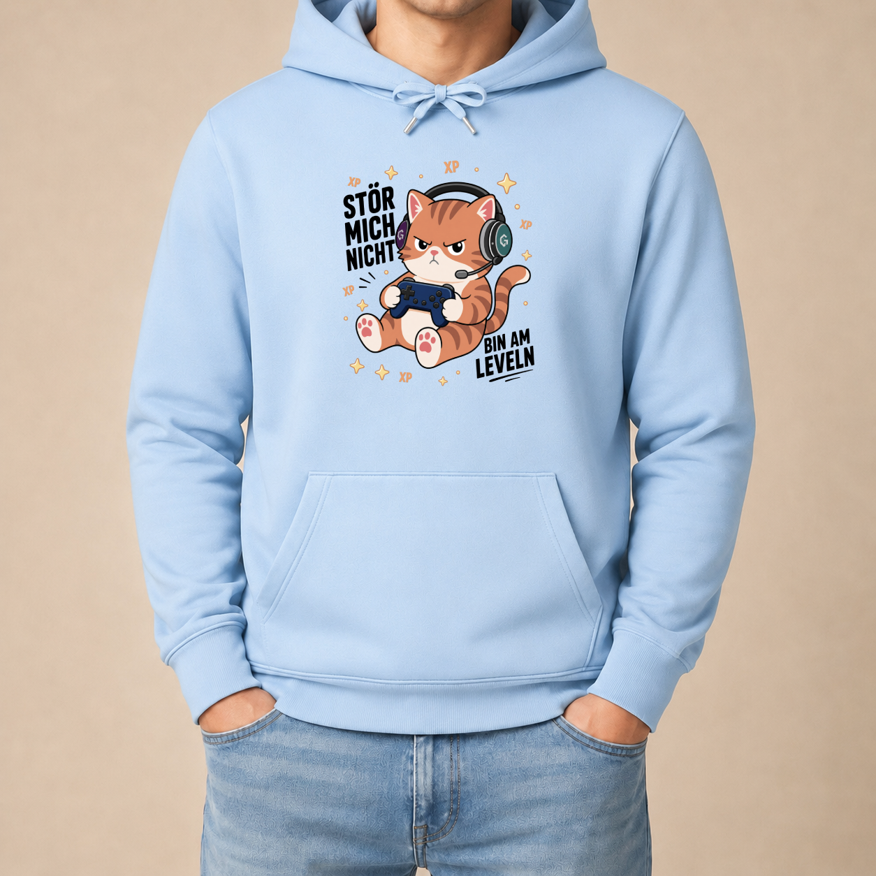 Stör mich nicht - Gaming Katzen Hoodie