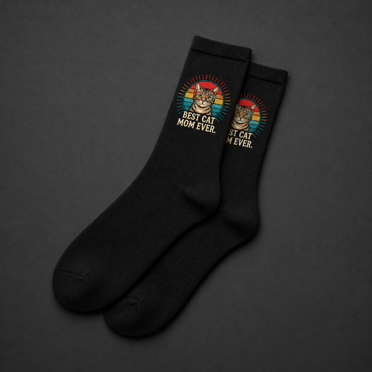 Best Cat Mom Ever - Katzenmama Socken