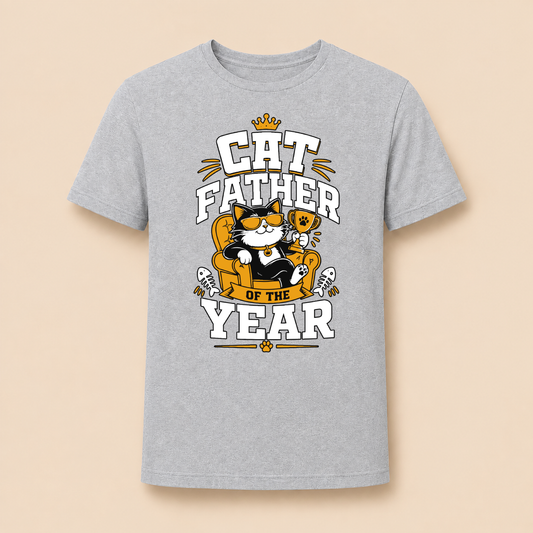 Cat Father of the Year – Herren T‑Shirt
