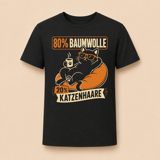 20% Katzenhaare – Unisex T‑Shirt