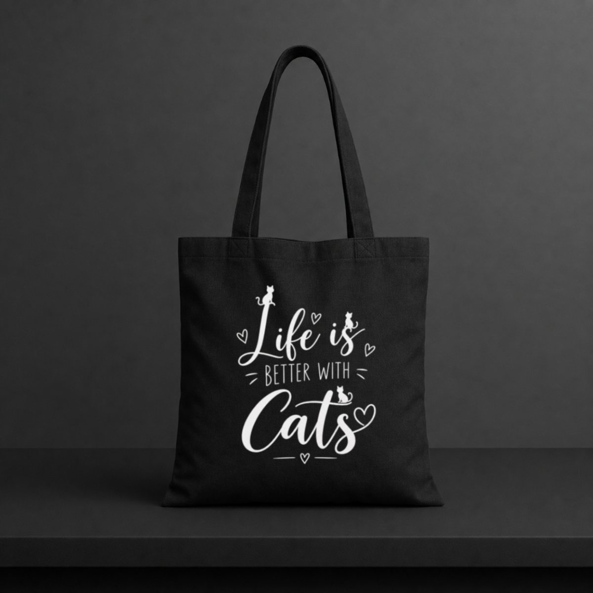 Life is better with Cats – Damen Jutebeutel
