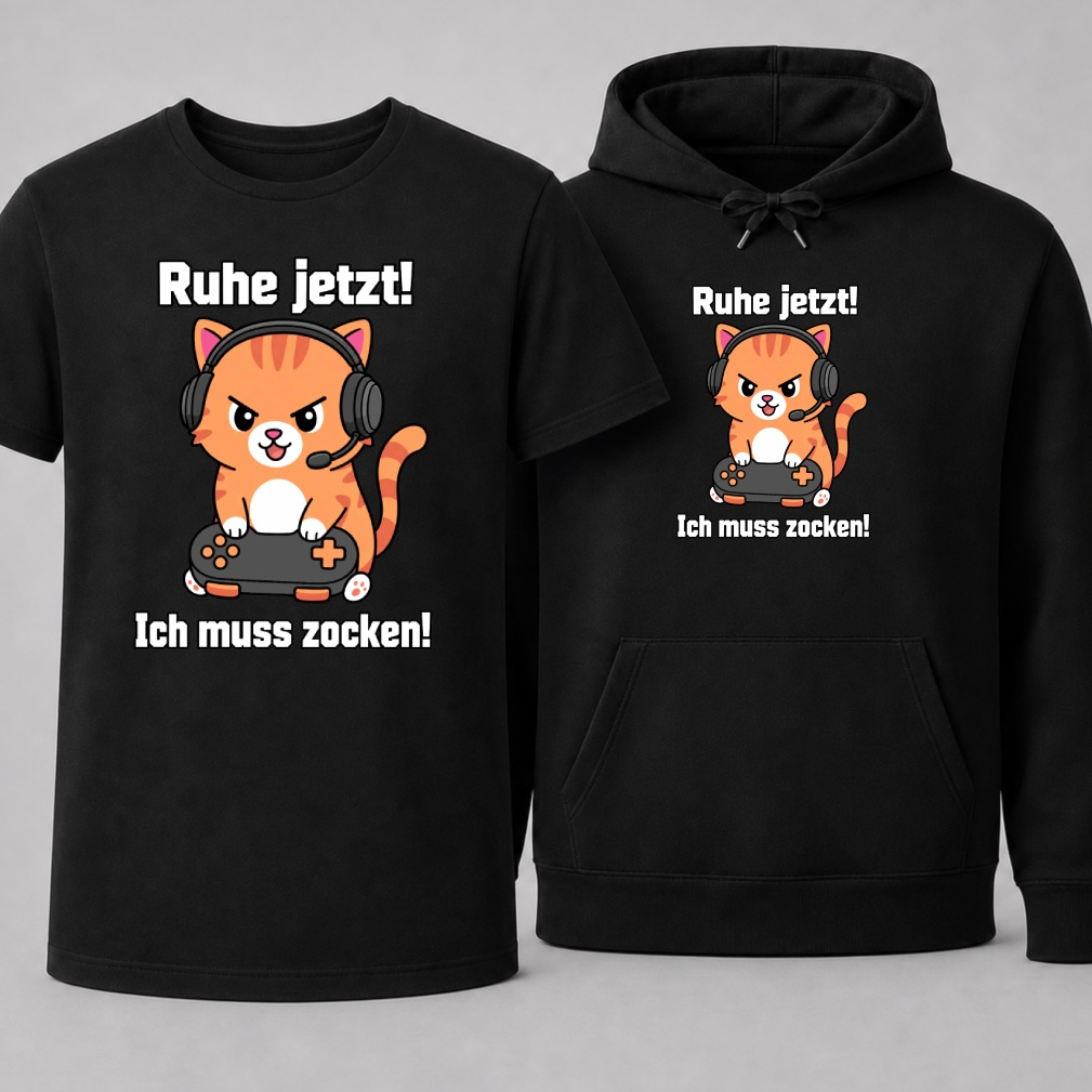 Ruhe jetzt! Ich muss zocken! – Unisex Set