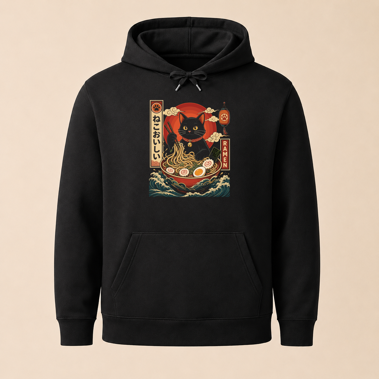Ramen Katze Japan - Retro Katzen Hoodie