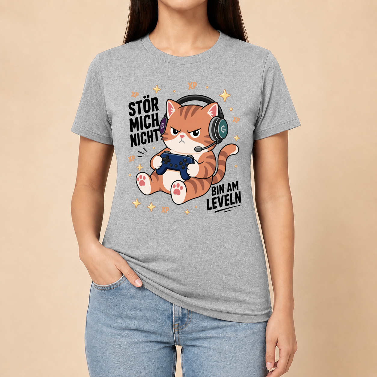 Stör mich nicht - Gaming Katzen T-Shirt