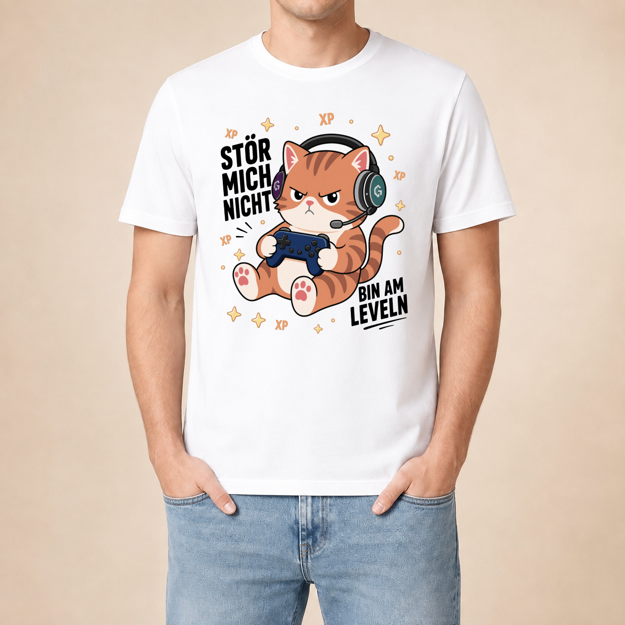 Stör mich nicht - Gaming Katzen T-Shirt