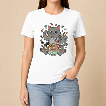 Ramen Katze Japan - Lustiges Katzen T-Shirt