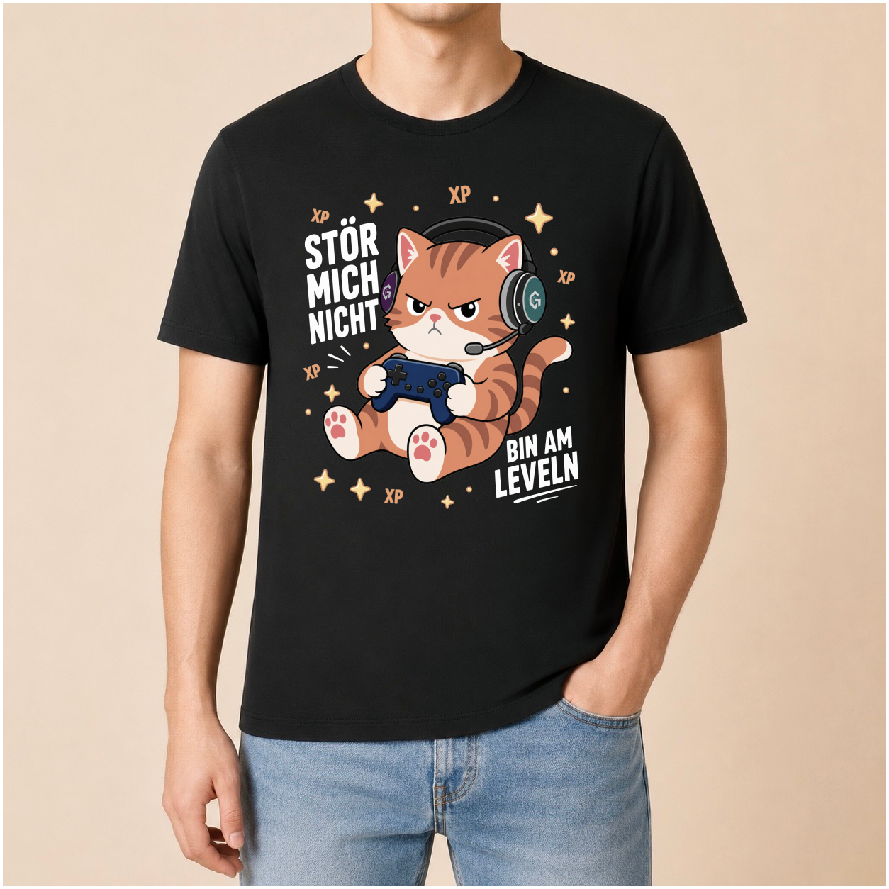 Stör mich nicht - Gaming Katzen T-Shirt