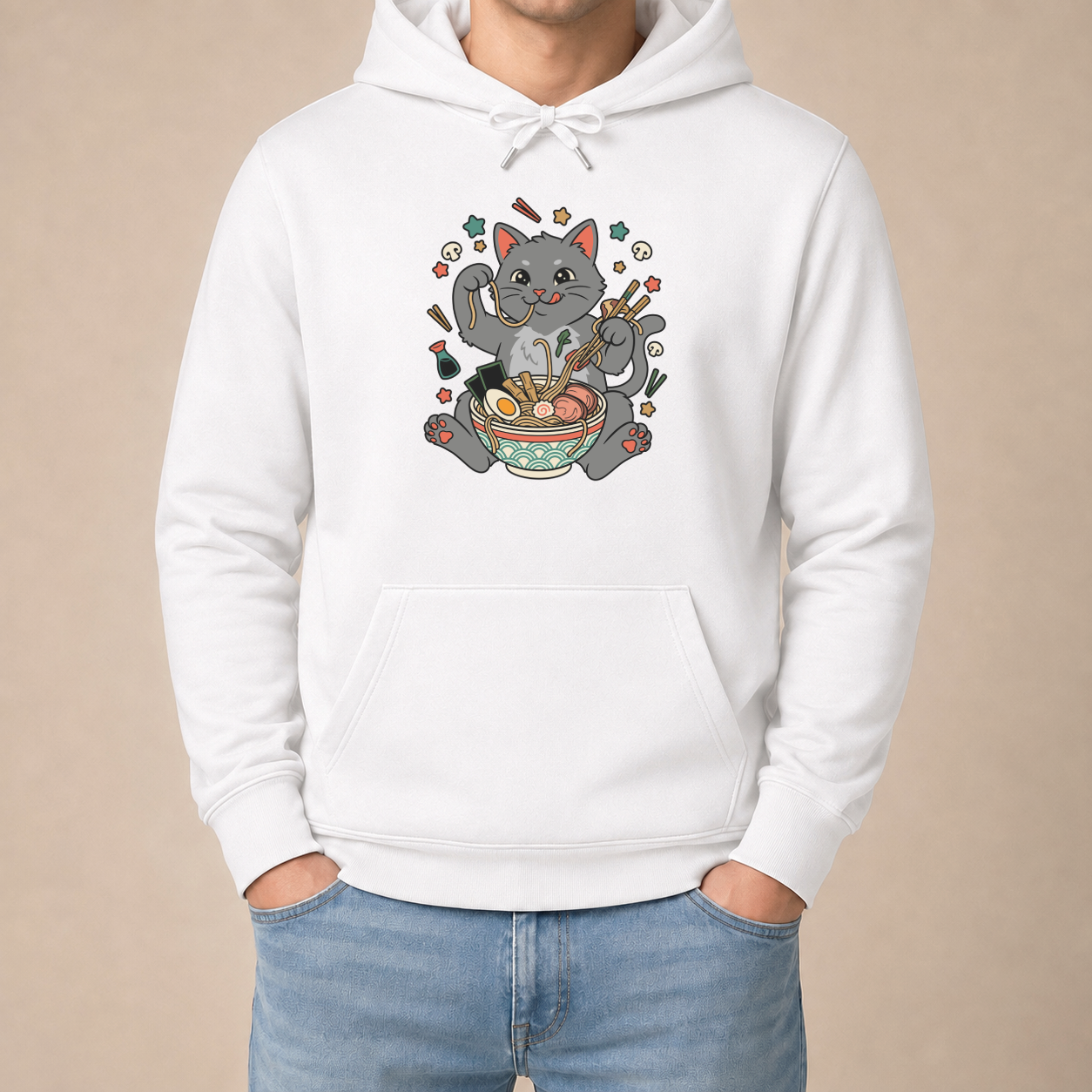 Ramen Katze Japan - Lustiger Katzen Hoodie