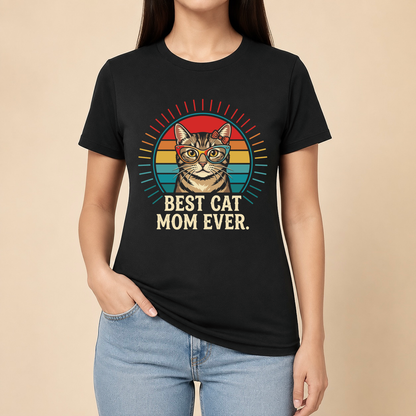 Best Cat Mom Ever – Damen T‑Shirt