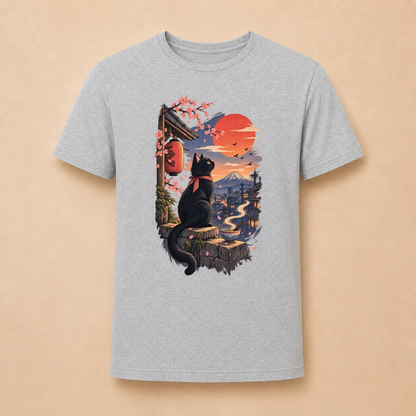 Katze Japan Landschaft - Japanisches Damen T-Shirt