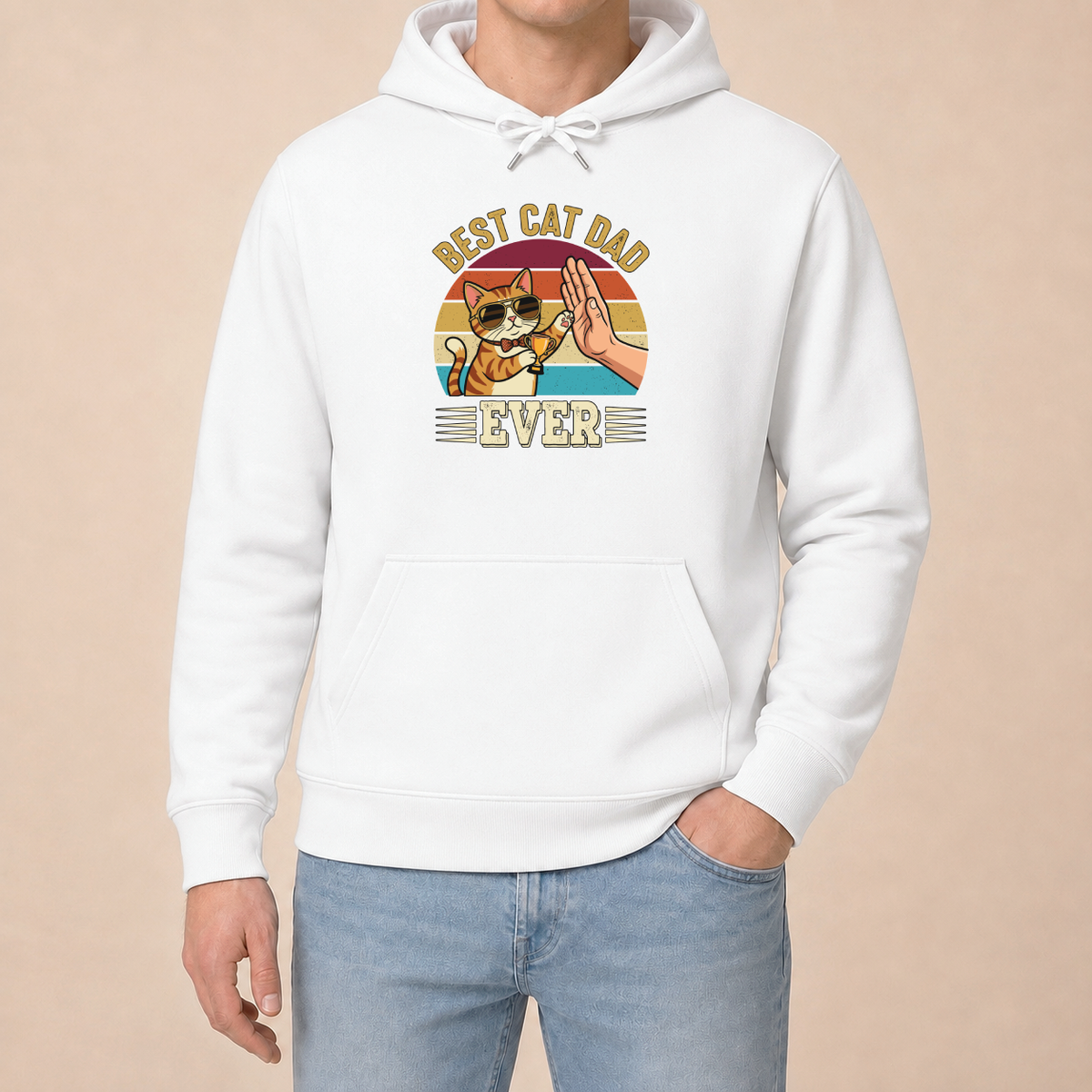 Best Cat Dad Ever – Herren Hoodie