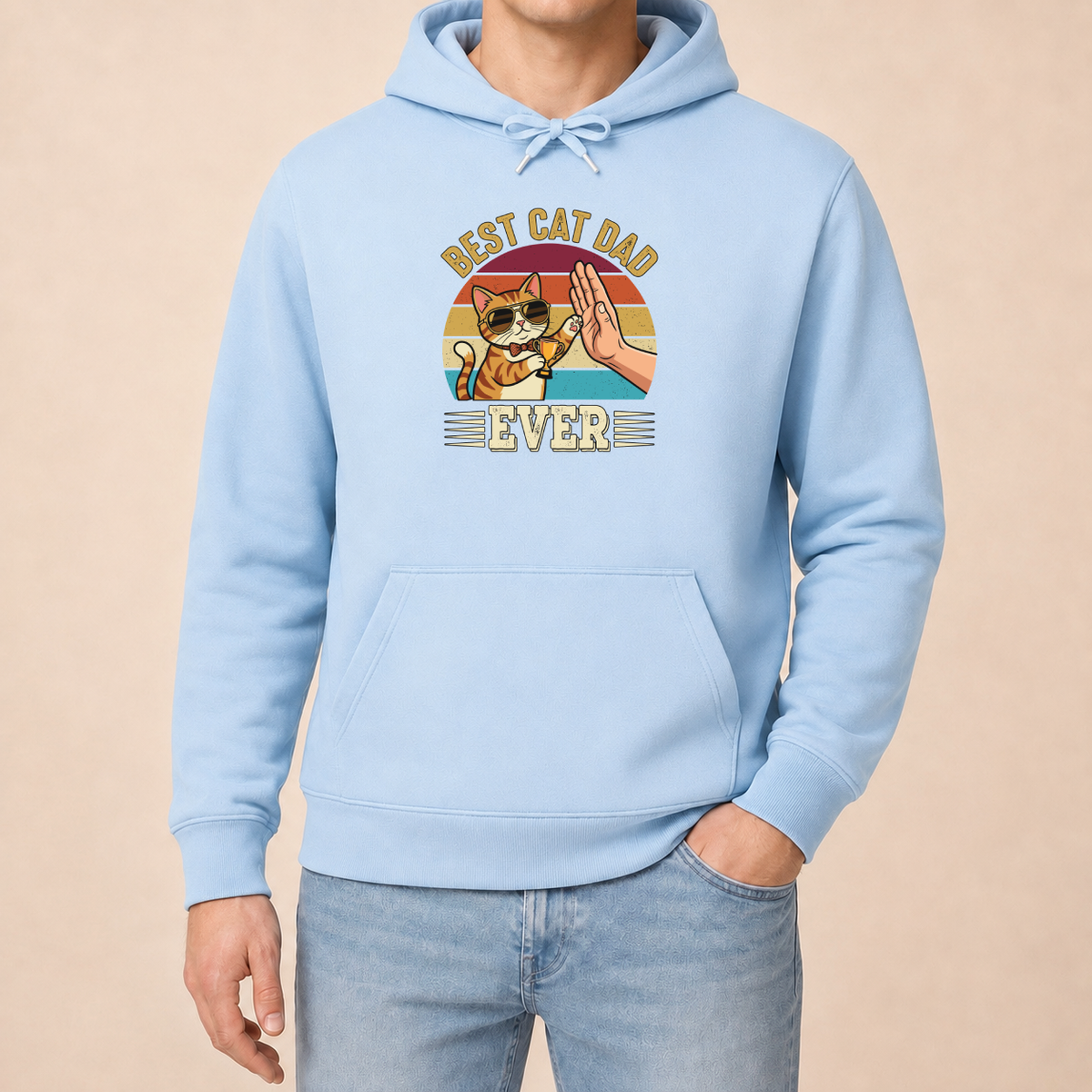 Best Cat Dad Ever – Herren Hoodie