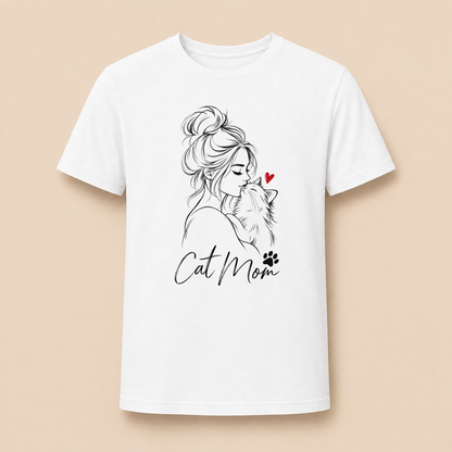 Cat Mom Katzenliebe – Damen T‑Shirt