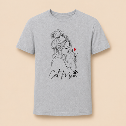 Cat Mom Katzenliebe – Damen T‑Shirt