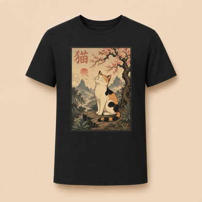 Japanische Katzenkunst – Unisex T‑Shirt