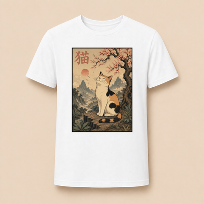 Japanische Katzenkunst – Unisex T‑Shirt