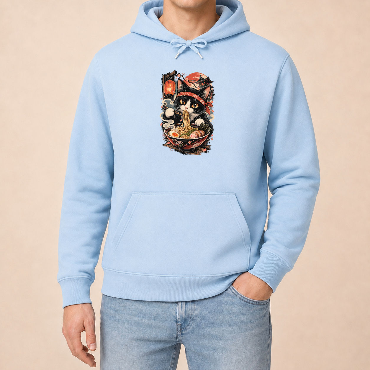 Ramen Katze Japan - Japanischer Katzen Hoodie