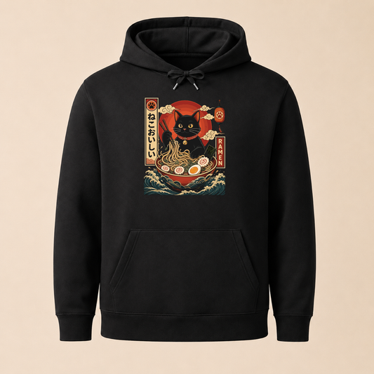 Ramen Katze Japan - Retro Katzen Hoodie