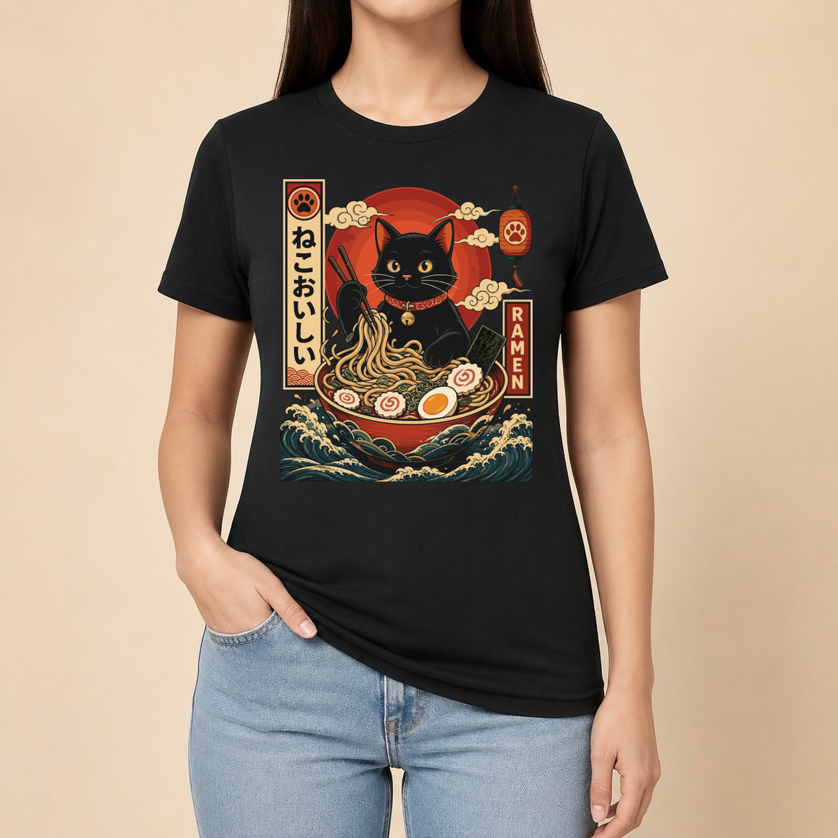 Ramen Katze Japan – Unisex T‑Shirt