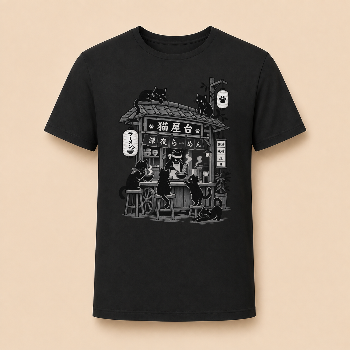 Japan Ramen Katzenbar – Unisex T‑Shirt