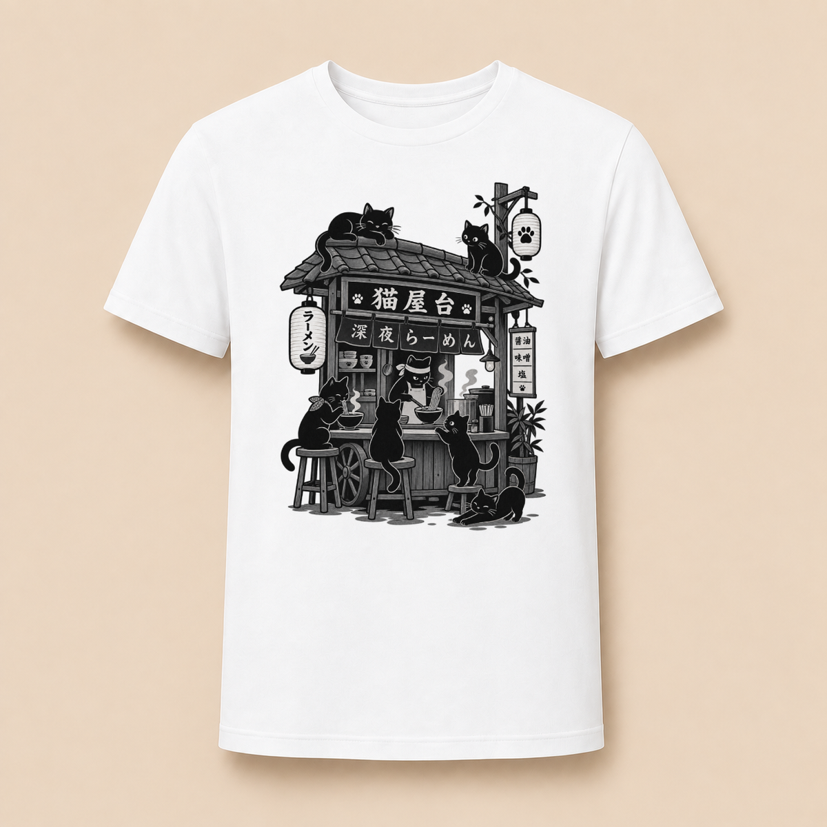 Japan Ramen Katzenbar – Unisex T‑Shirt
