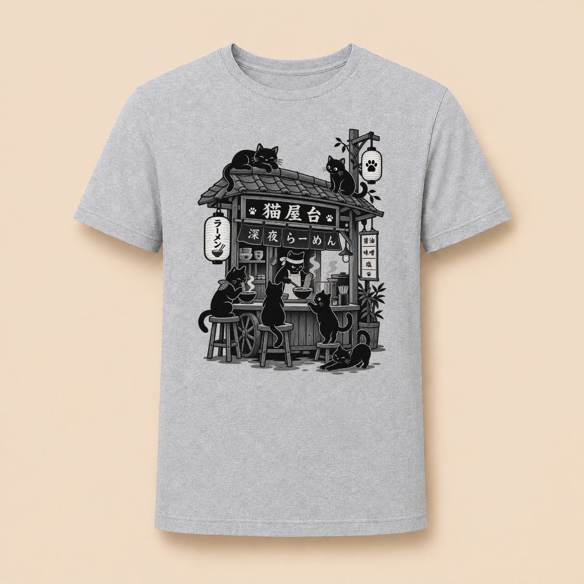 Japan Ramen Katzenbar – Unisex T‑Shirt