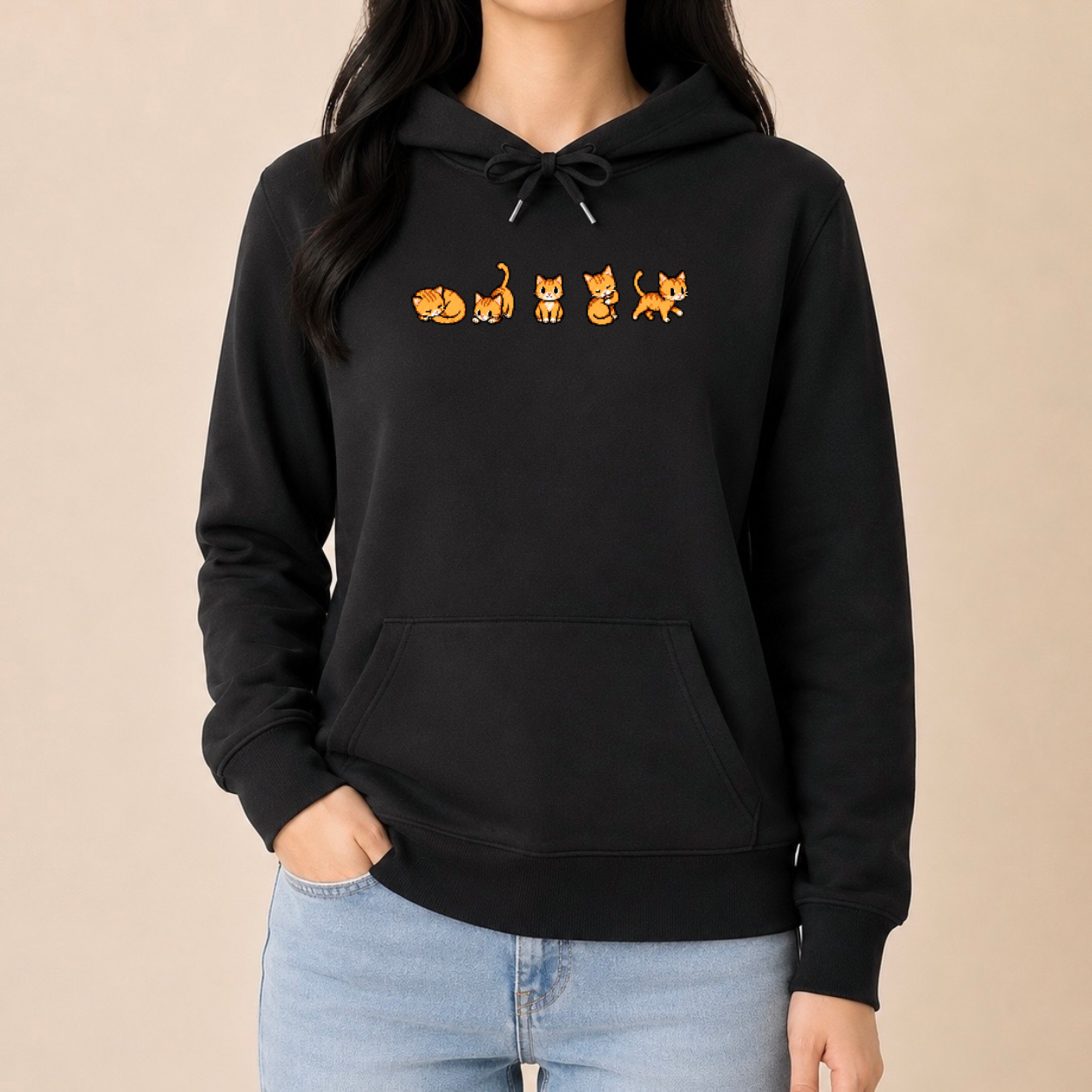 Retro Gaming Katzen - Lustiger Katzen Hoodie