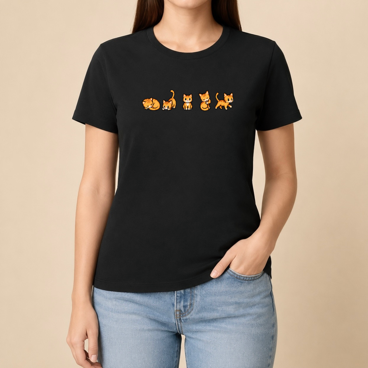 Retro Gaming Katzen - Lustiges Katzen T-Shirt