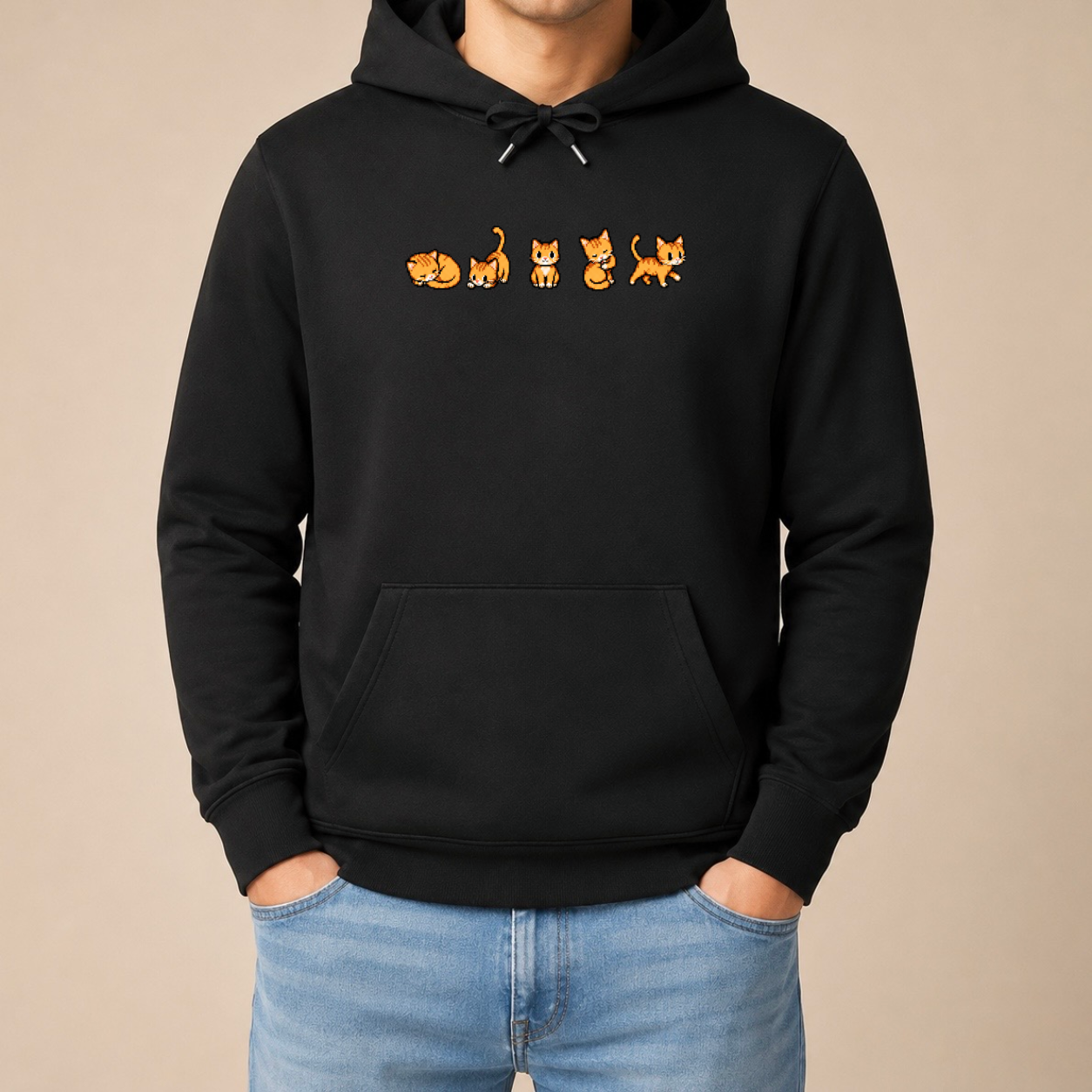 Retro Gaming Katzen - Lustiger Katzen Hoodie