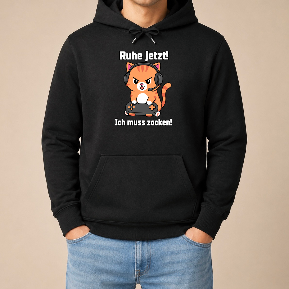 Ruhe jetzt! Ich muss zocken! – Unisex Hoodie