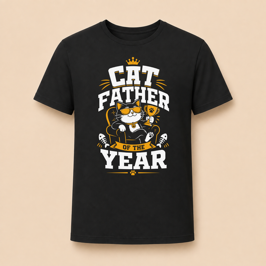 Cat Father of the Year – Herren T‑Shirt