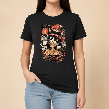 Ramen Katze Japan - Japanisches Katzen T-Shirt