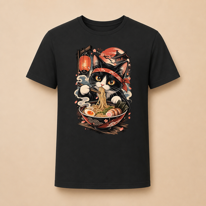 Ramen Katze Japan - Japanisches Katzen T-Shirt