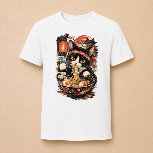 Ramen Katze Japan - Japanisches Katzen T-Shirt