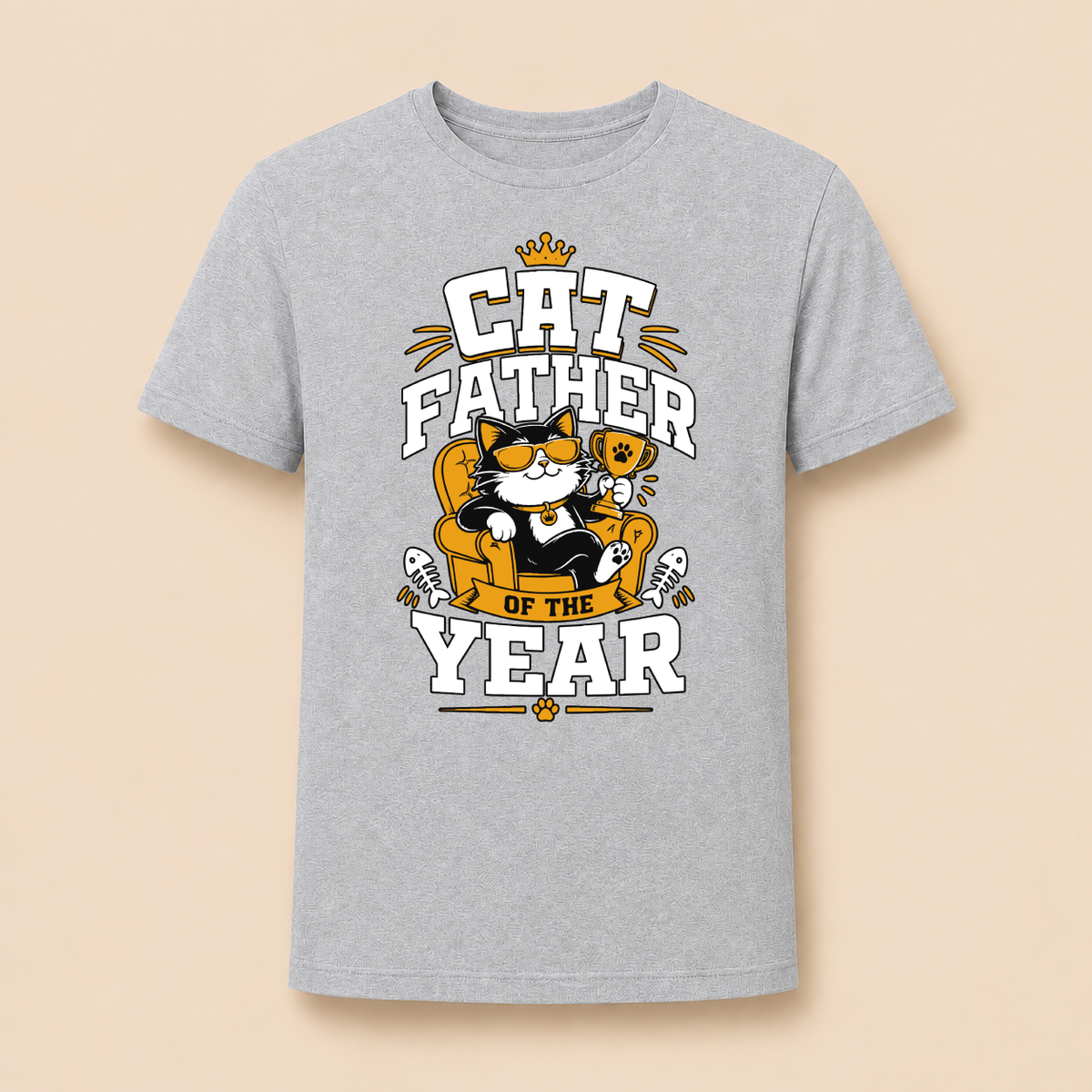 Cat Father of the Year – Herren T‑Shirt