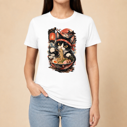 Ramen Katze Japan - Japanisches Katzen T-Shirt