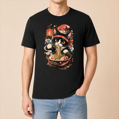 Ramen Katze Japan - Japanisches Katzen T-Shirt