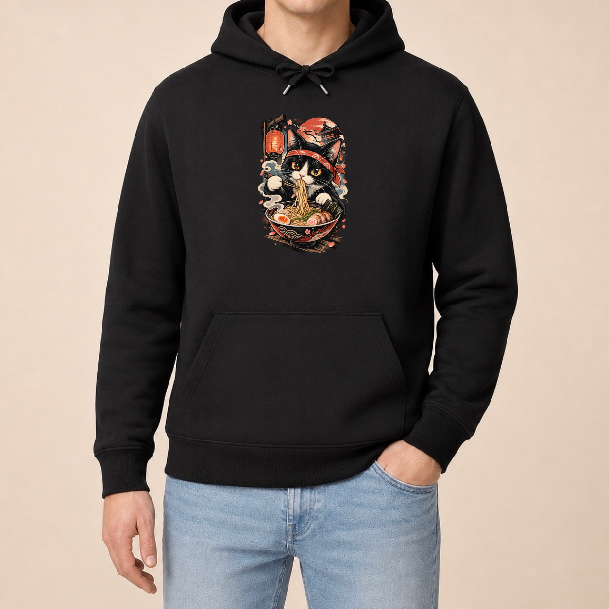 Ramen Katze Japan - Japanischer Katzen Hoodie