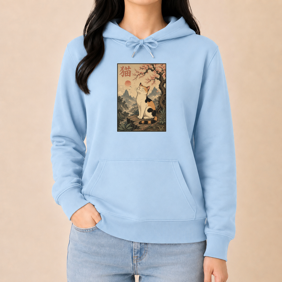 Japanische Katzenkunst – Unisex Hoodie