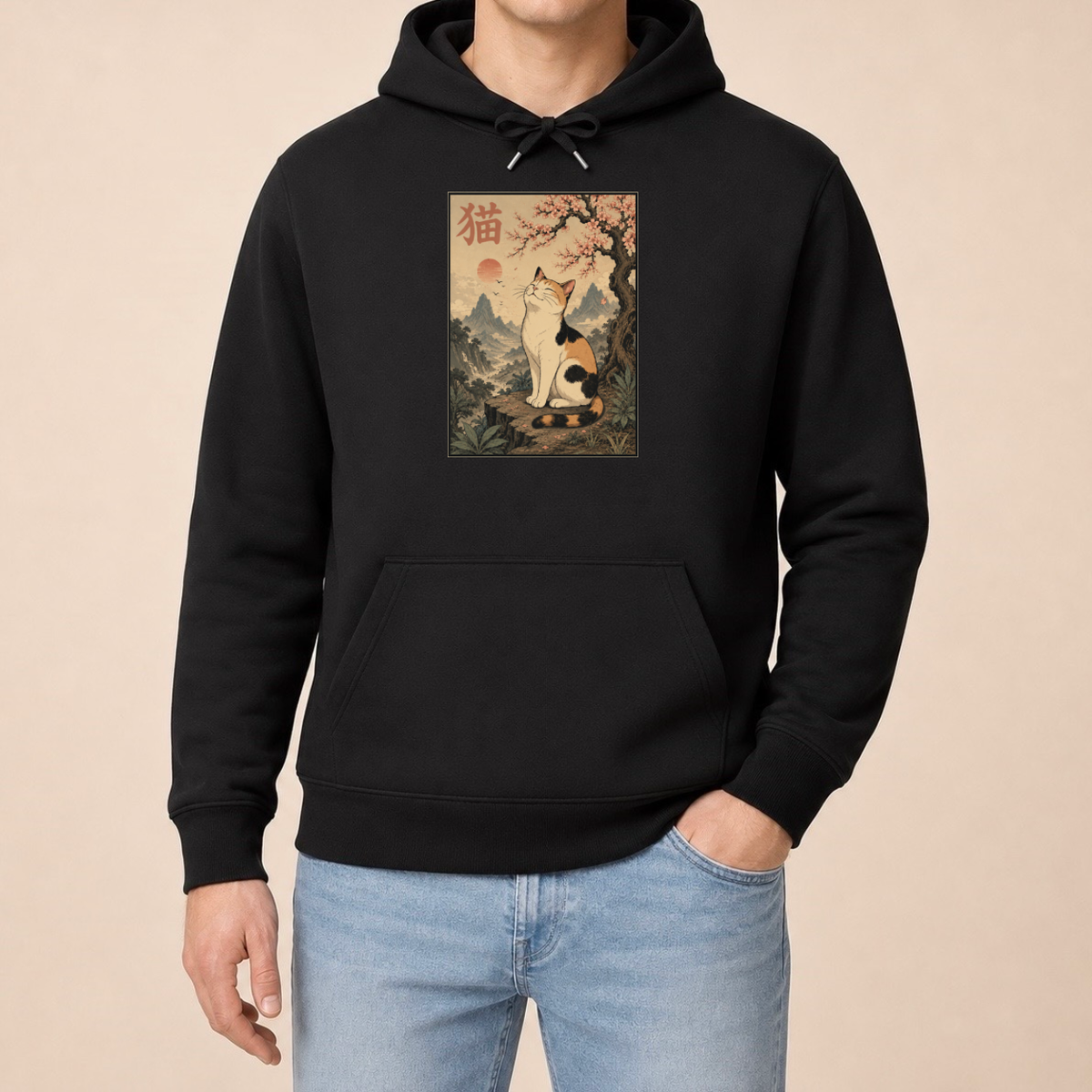 Japanische Katzenkunst – Unisex Hoodie