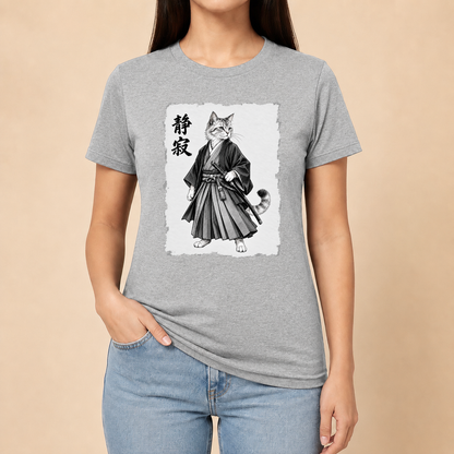 Japanische Samurai Katze – Unisex T‑Shirt