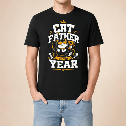 Cat Father of the Year – Herren T‑Shirt