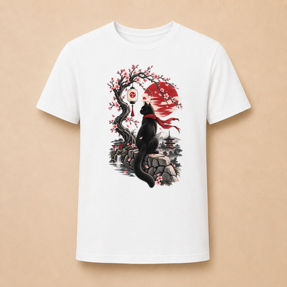 Katze Japan Kirschblüten - Japanisches Damen T-Shirt