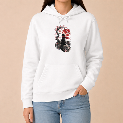 Katze Japan Kirschblüten - Japanischer Damen Hoodie