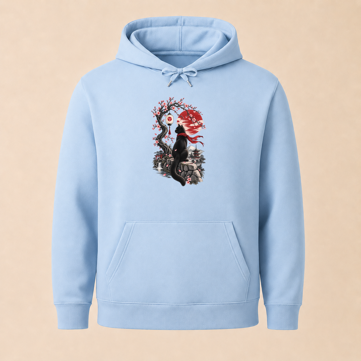Katze Japan Kirschblüten - Japanischer Damen Hoodie