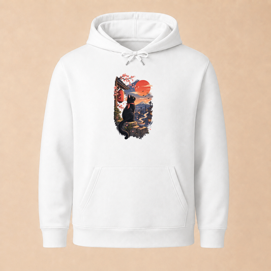 Katze Japan Landschaft - Japanischer Damen Hoodie