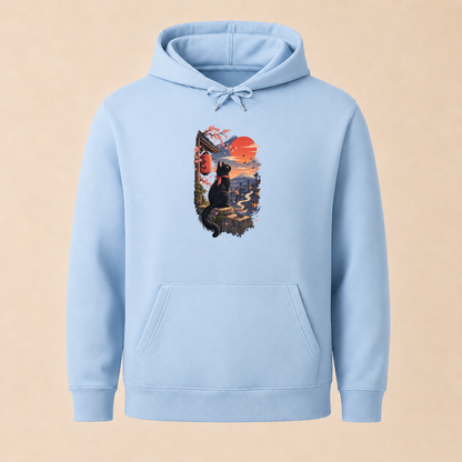 Katze Japan Landschaft - Japanischer Damen Hoodie