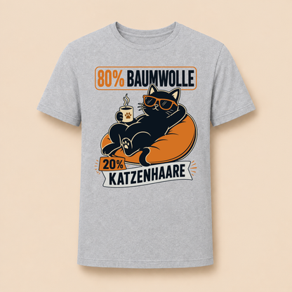 20% Katzenhaare – Unisex T‑Shirt