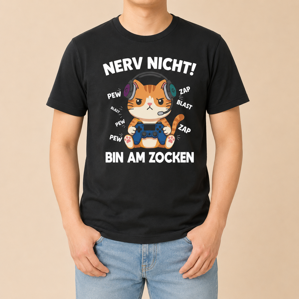 Nerv nicht, bin am Zocken - Gaming Katze T-Shirt